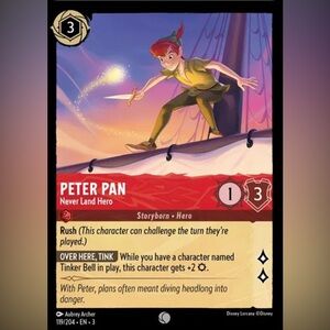 Disney Lorcana Peter Pan Foil Card 119/204 EN 3